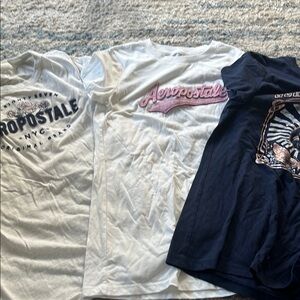 Aeropostale Kids White and Navy Shirts
